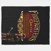 消防士の宣誓 フリースブランケット (正面(横))