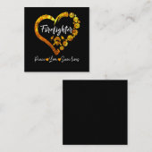 消防士の平和の愛救の命命 スクエア名刺 (正面/裏面)