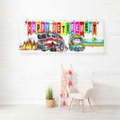 消防士の幸福な退職 横断幕 (インサイチュ)