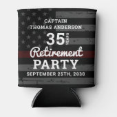 消防士の引退党がを支持カスタム 缶クーラー (正面)