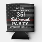 消防士の引退党がを支持カスタム 缶クーラー (裏面)