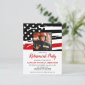 消防士の引退写真消防士の引退中 ポストカード (スタンド正面)