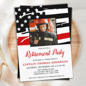 消防士の引退写真消防士の引退中 招待状