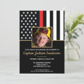 消防士の引退写真消防署 招待状 (スタンド正面)