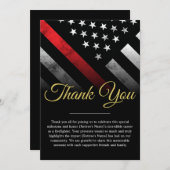 消防士の引退消防士のサンキューカード 招待状 (正面/裏面)