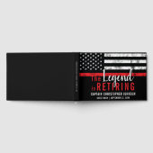 消防士の引退消防士の薄い赤い線のフラグ ゲストブック (全面)