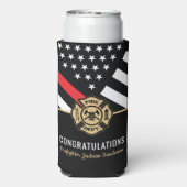 消防士の引退消防局旗 スリム缶クーラー (Seltzer裏面)