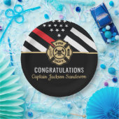 消防士の引退消防局旗 ペーパープレート (パーティー)