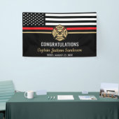 消防士の引退消防局旗 横断幕 (トレードショー)