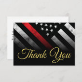 消防士の引退消防署消防士 サンキューカード (正面/裏面)