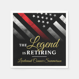 消防士の引退消防署消防士 スタンダードカクテルナプキン