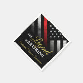 消防士の引退消防署消防士 スタンダードカクテルナプキン (角)