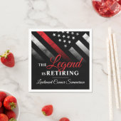 消防士の引退消防署消防士 スタンダードカクテルナプキン (インサイチュ)