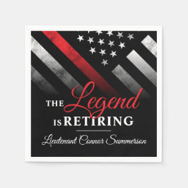 消防士の引退消防署消防士 スタンダードカクテルナプキン