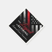 消防士の引退消防署消防士 スタンダードカクテルナプキン (角)