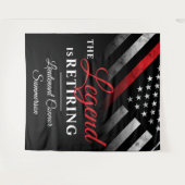 消防士の引退消防署消防士 タペストリー (正面(横))