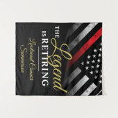 消防士の引退消防署消防士 タペストリー (正面(横))