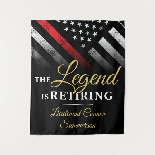 消防士の引退消防署消防士 タペストリー (正面)