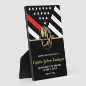 消防士の引退消防署消防士 フォトプラーク (側面)