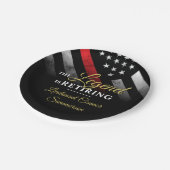 消防士の引退消防署消防士 ペーパープレート (アングル)