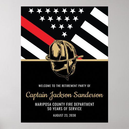 消防士の引退消防署消防士 ポスター (正面)