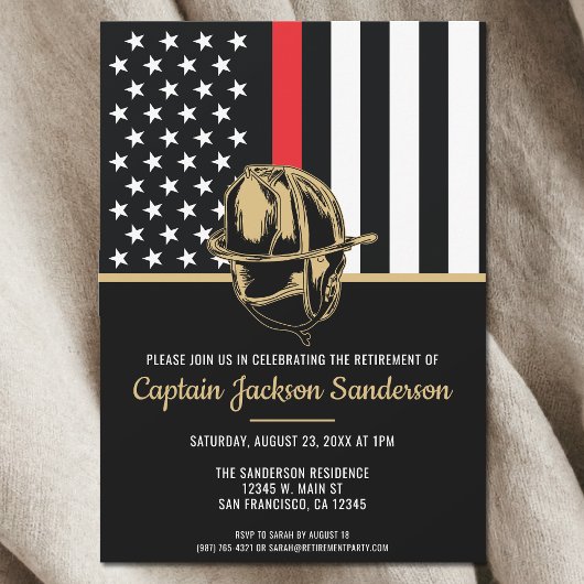 消防士の引退消防署消防士 招待状