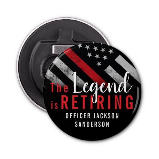 消防士の引退消防署消防士 栓抜き (正面)