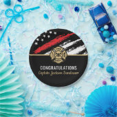 消防士の引退消防赤線の旗 ペーパープレート (パーティー)