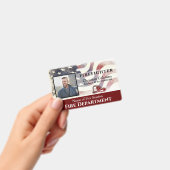 消防士の従業員の写真名IDカードのカスタム バッジ (手持ち)