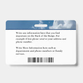 消防士の従業員の写真名IDカードのカスタム バッジ (裏面)