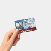 消防士の従業員の写真名IDカードのカスタム バッジ (手持ち)