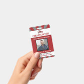 消防士の従業員IDカードフォトロゴカスタム バッジ (手持ち)