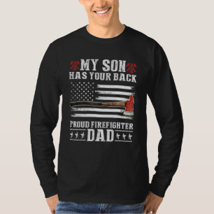 消防士の息子が消防士誇りを持ったパパ Tシャツ