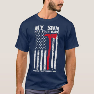 消防士の息子が消防士誇りを持ったパパ Tシャツ