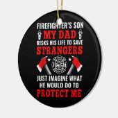 消防士の息子 セラミックオーナメント (左)