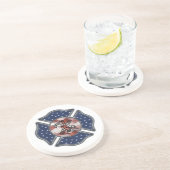 消防士の愛国心が強いマルチーズ コースター (側面)