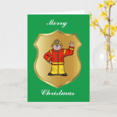 消防士の手話クリスマスカード カード (黄色い花)