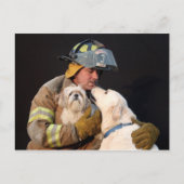 消防士の救出 ポストカード (正面)