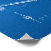 消防士の斧と難破工具特許の組合せ ポスター (角)