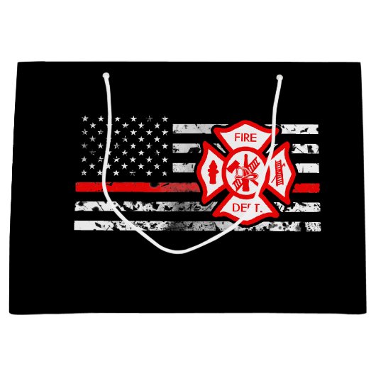 消防士の旗及びFlorianの十字 ラージペーパーバッグ (正面)