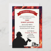 消防士の旗引退パーティー招待状 招待状 (正面)