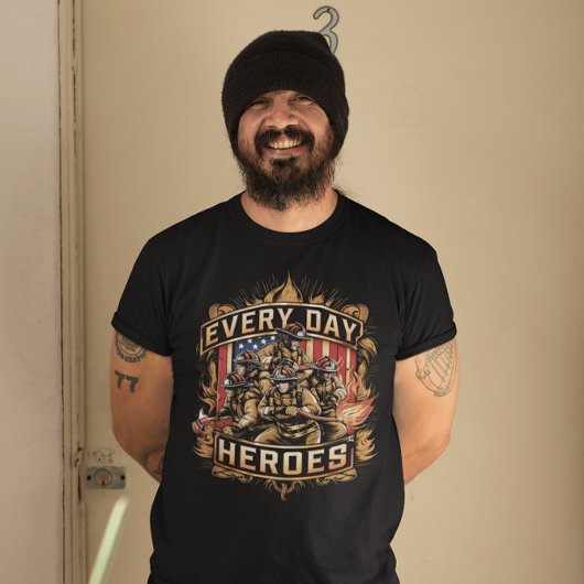 消防士の日常のヒーロー Tシャツ