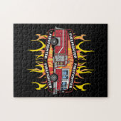 消防士の普通消防車 ジグソーパズル (横)