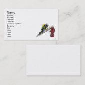 消防士の梯子の消火栓 名刺 (正面/裏面)