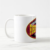 消防士の母があること誇りを持った コーヒーマグカップ (左)