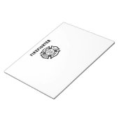 消防士の消防ロゴ ノートパッド (アングル)