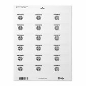 消防士の消防ロゴ ラベル (フルシート)