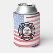 消防士の消防ロゴ 缶クーラー (缶裏面)