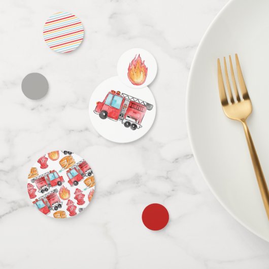 消防士の消防士の子供の誕生日パーティー紙吹雪 コンフェッティ (グループ)