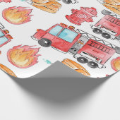 消防士の消防士の子供の誕生日ラッピング紙 ラッピングペーパー (角)